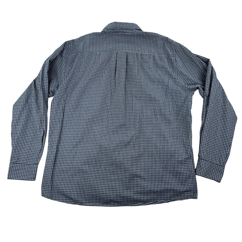 Clothing Arts Shirt Mens XL Blue Plaid Pick Pocket Proof P Cubed Travel Commute - Picture 2 of 10
